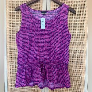 Ann Taylor Pink Sleeveless Top, Petite Large, Brand New With Tags
